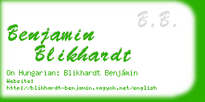 benjamin blikhardt business card