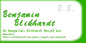 benjamin blikhardt business card